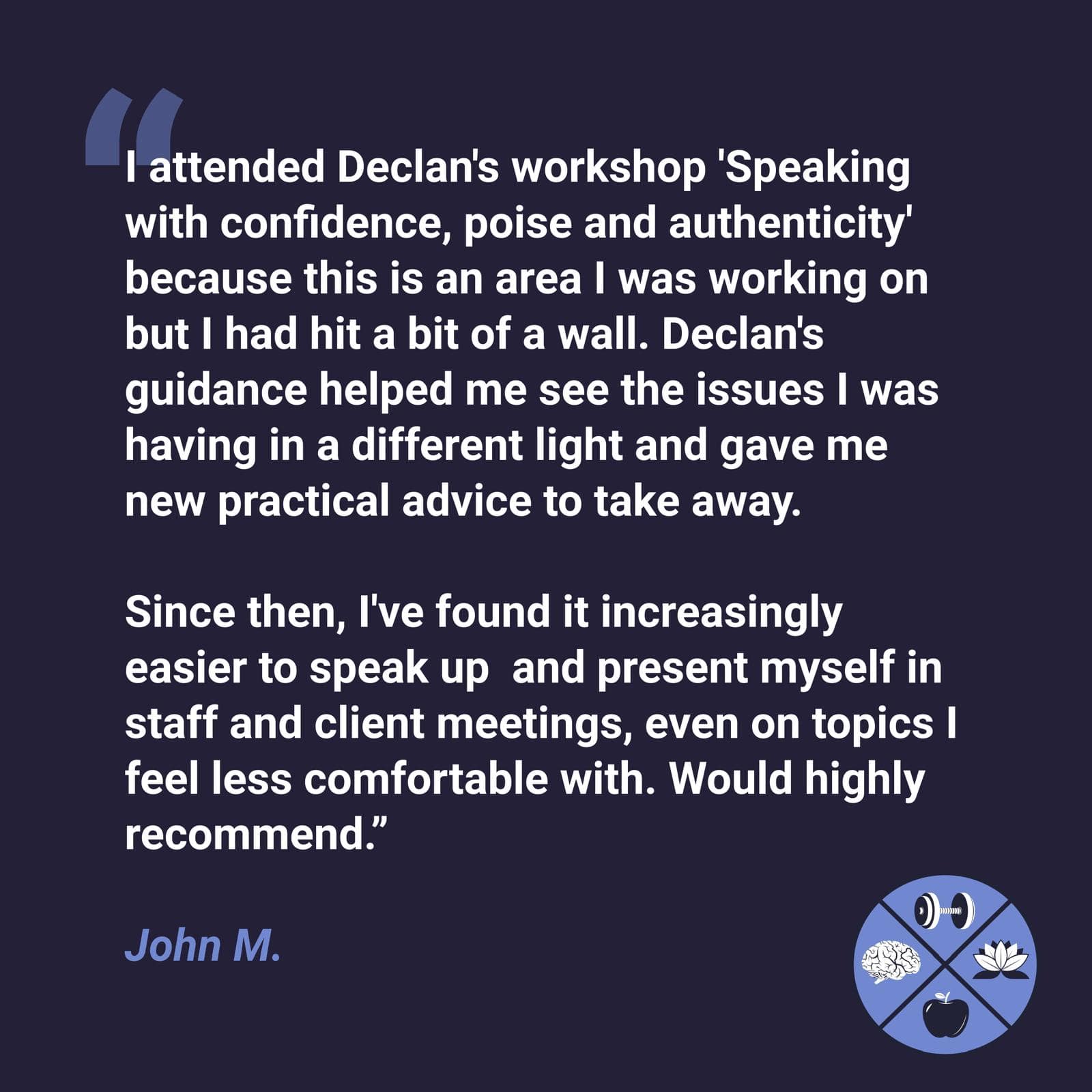 Written testimonial